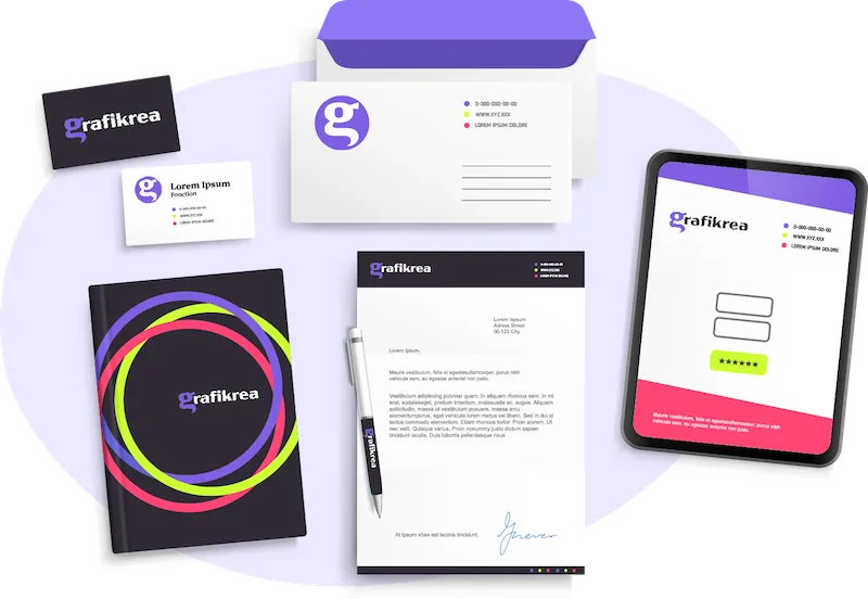 supports de communication déclinés avec identite visuelle