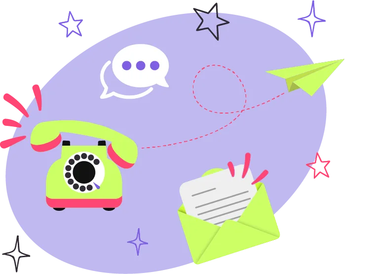 Portfolio 8 telephone message enveloppe et avion en papier