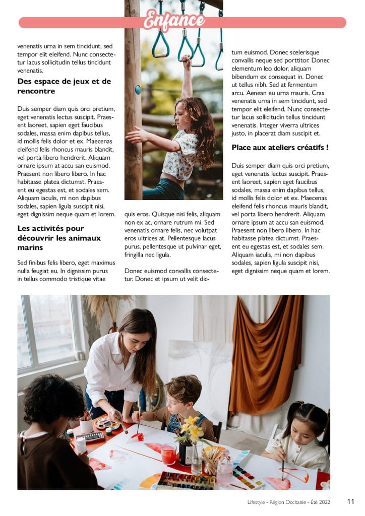 activités pour les enfants magazine