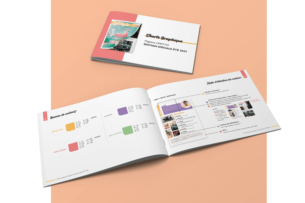 charte graphique mise en page magazine