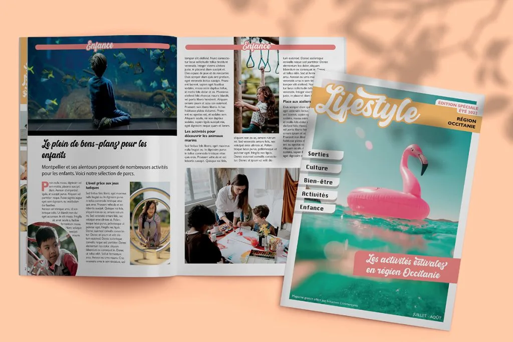 Portfolio 6 mise en situation mise en page magazine